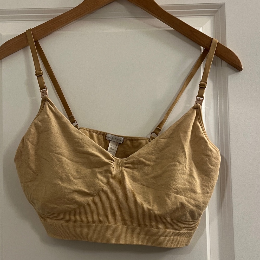 Hatch The Essential Nursing and Pumping Bra Size L Sand